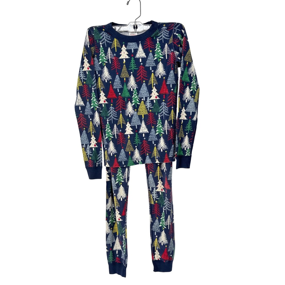 Hanna Andersson Kids Christmas Tree Organic Cotton Pajama Set Size 12 Holiday
